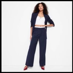 GUC Wild Fable Dark Blue Pinstripe Boxer Trouser Pants Sz L